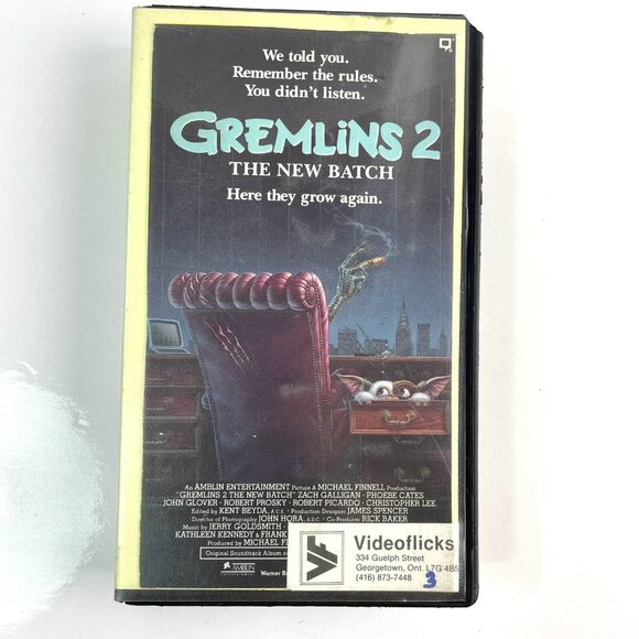 Gremlins 2 The New Batch VHS Ex Rental In Hard Case - Former  Rental Collectable - Picture 2 of 16